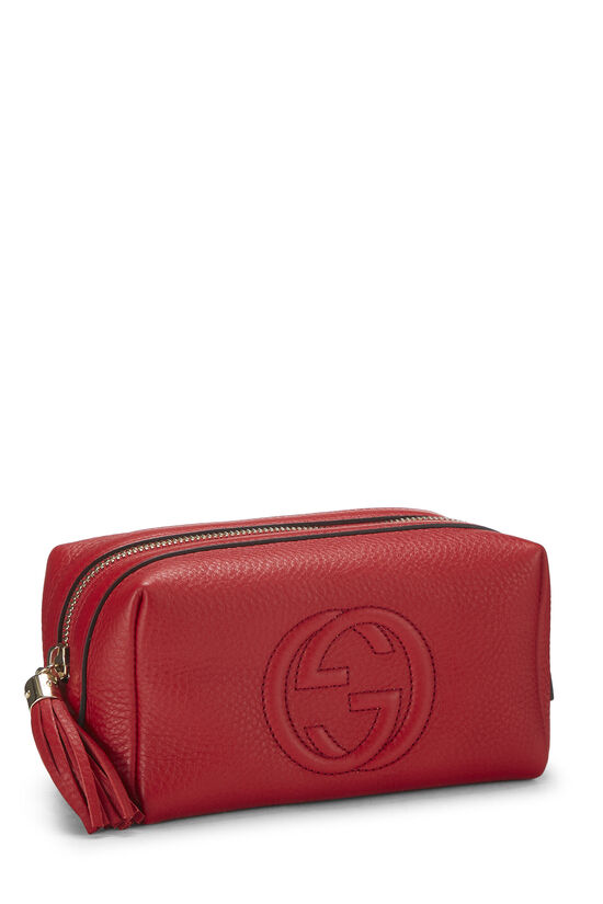 Red Leather Soho Pouch, , large image number 1