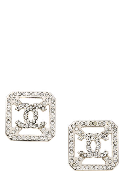 Silver & Crystal 'CC' Earrings