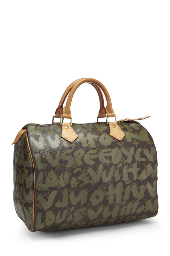 Stephen Sprouse x Louis Vuitton Green Graffiti Speedy 30, , large image number 1