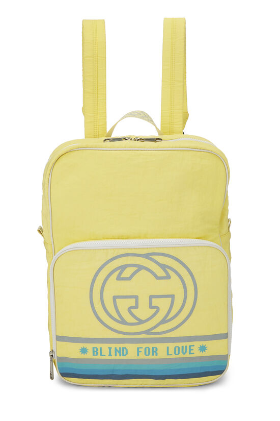 Yellow Nylon GG Backpack, , large image number 1