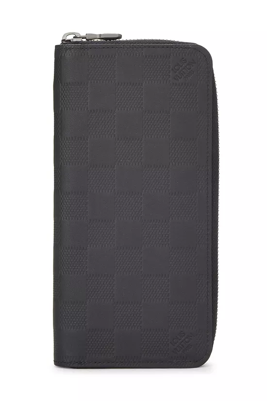 Black Damier Infini Zippy Vertical Wallet, , large image number 0