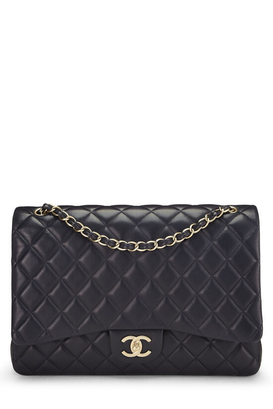 Chanel Clutch With Chain Classic Flap Quilted Caviar Bag in Matte Black