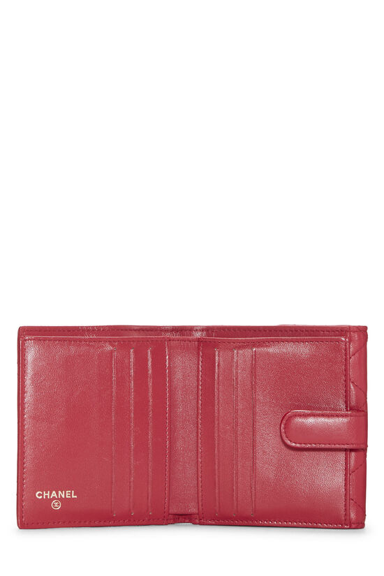 Red Quilted Lambskin Porte Bonheur Wallet, , large image number 3
