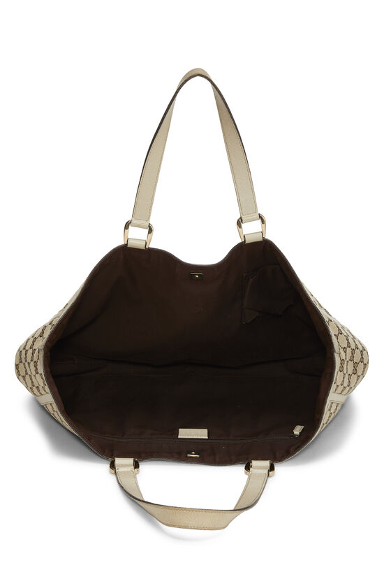 Cream GG Canvas Abbey Tote XL, , large image number 6