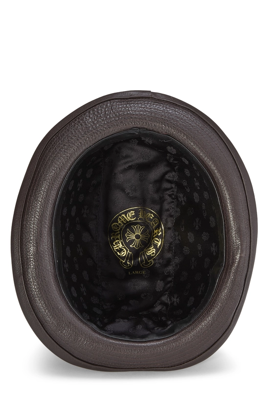 Brown Leather Fedora, , large image number 2