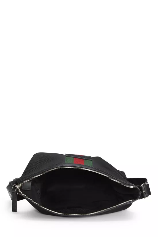 Black Techno Canvas Shoulder Bag , , large image number 5