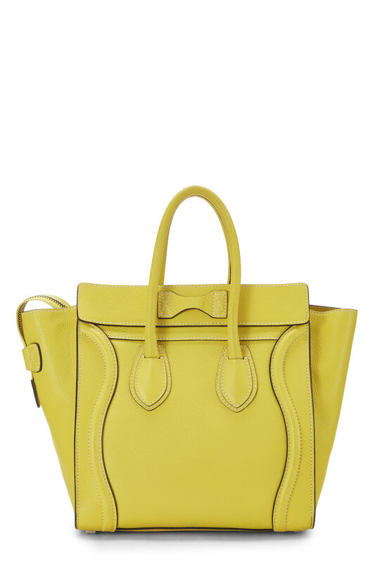 Yellow Calfskin Luggage Micro, , large image number 3