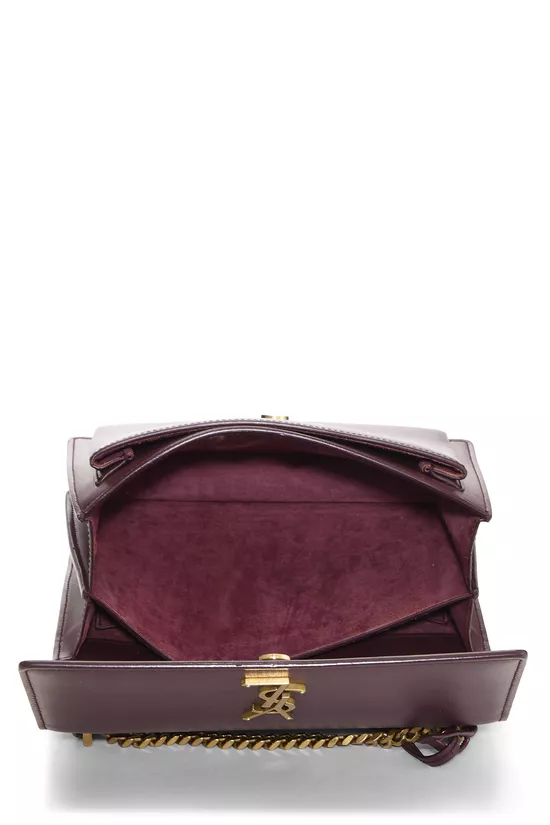 Burgundy Calfskin Sunset Bag Medium, , large image number 5