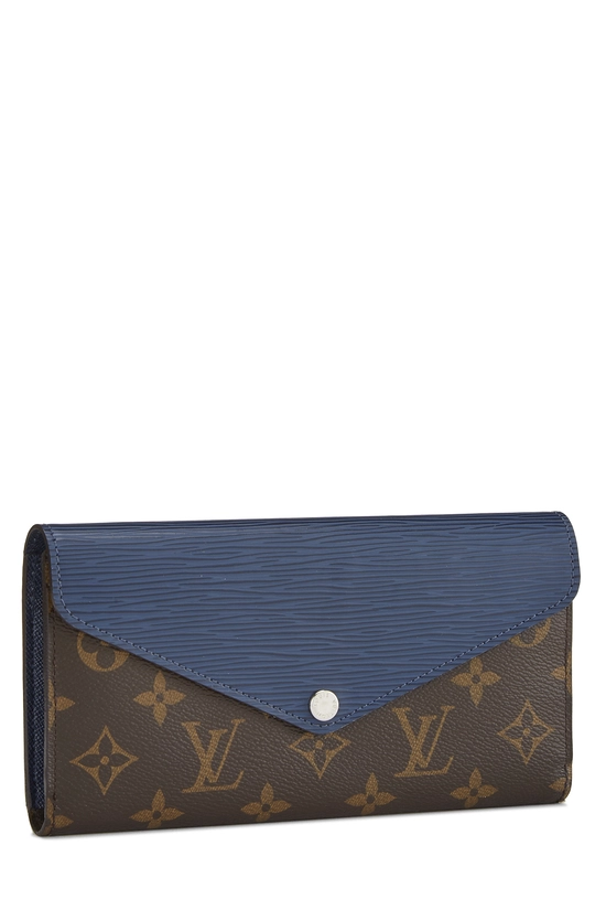 Bleu Celeste Epi & Monogram Canvas Marie-Lou Long Wallet, , large image number 1