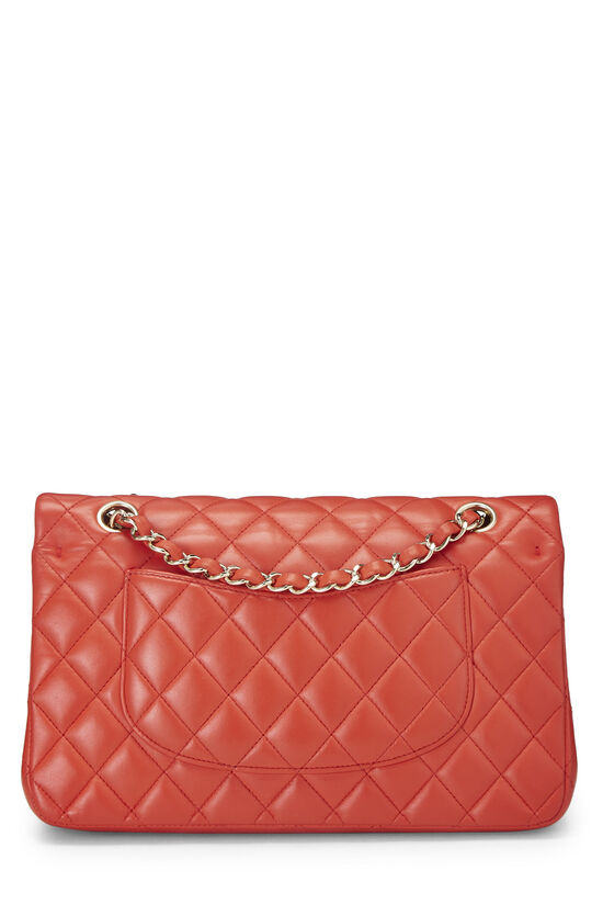Red Quilted Lambskin Classic Double Flap Medium, , large image number 3