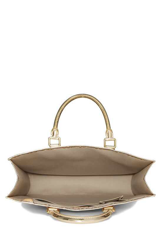 Louis+Vuitton+Sac+Plat+Tote+Gold+Monogram+Miroir+PVC for sale online