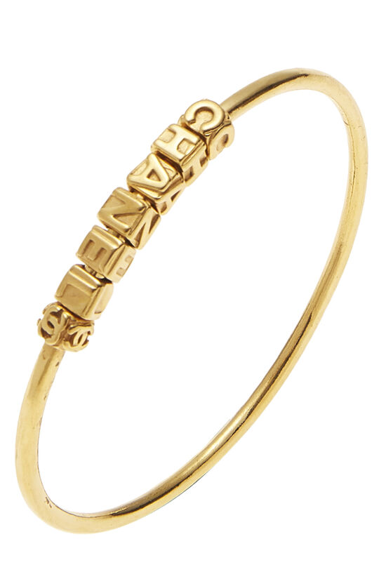 Vintage CHANEL Classic Gold Chain and Leather Cuff Bracelet at 1stDibs