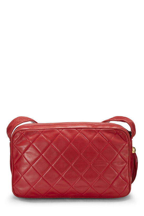 Chanel Red Quilted Lambskin Pocket Camera Bag Large Q6BAMQ1IR5001
