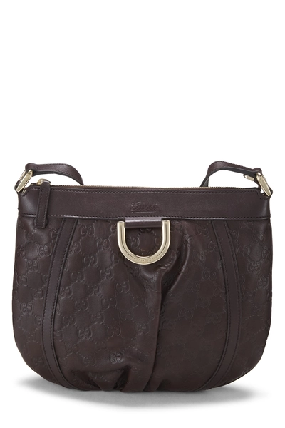 Gucci Brown Guccissima D-Ring Abbey Messenger Small
