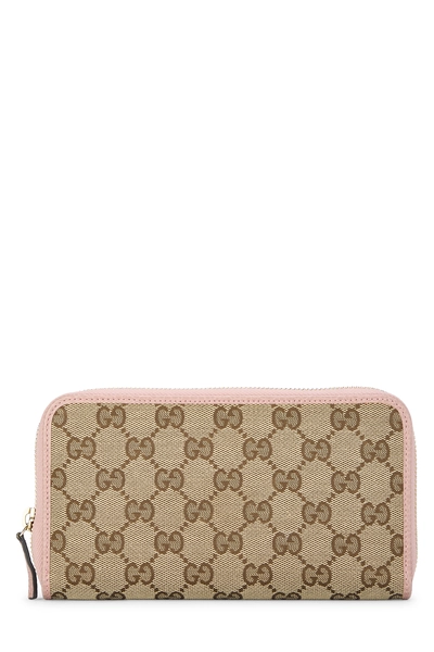 Pink Original GG Canvas Zip Around Wallet