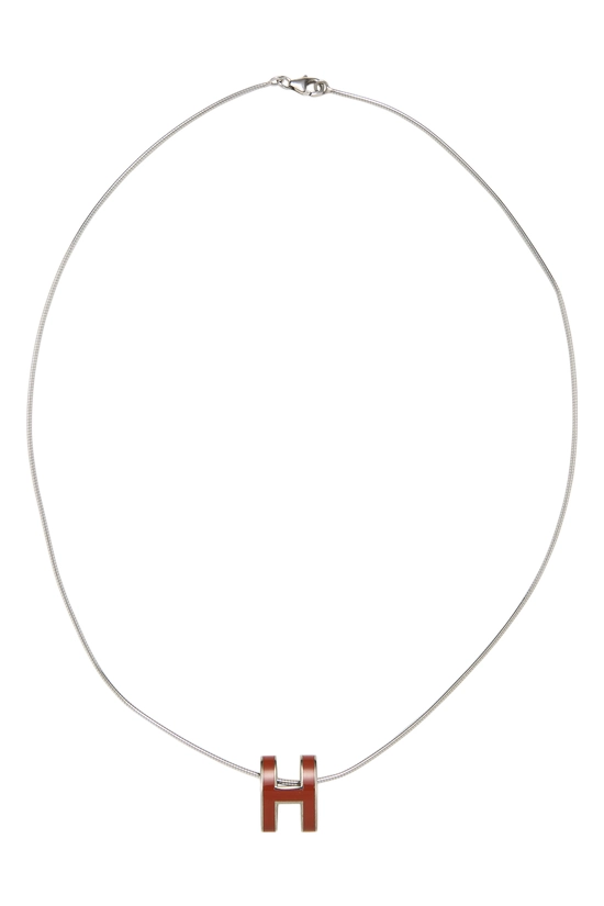 Orange Pop H Necklace, , large image number 0