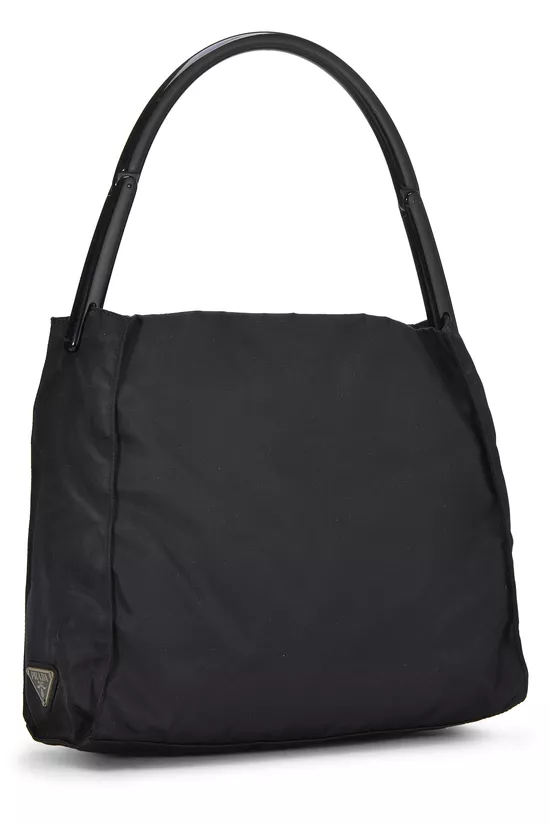 Black Nylon Shoulder Bag, , large image number 1