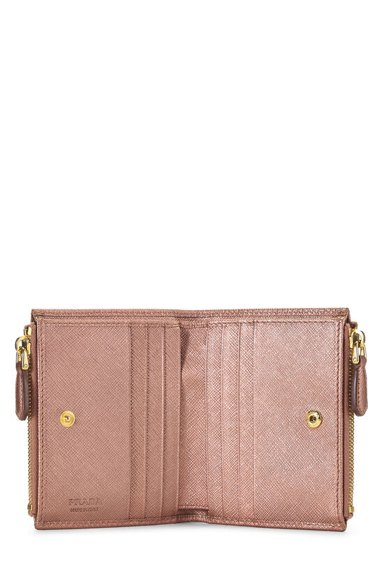 Pink Saffiano Compact Wallet, , large image number 3