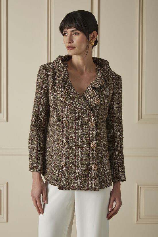 Burgundy Tweed Jacket, , large image number 0