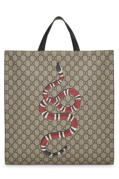Original GG Supreme Canvas Kingsnake 2Way Tote Large