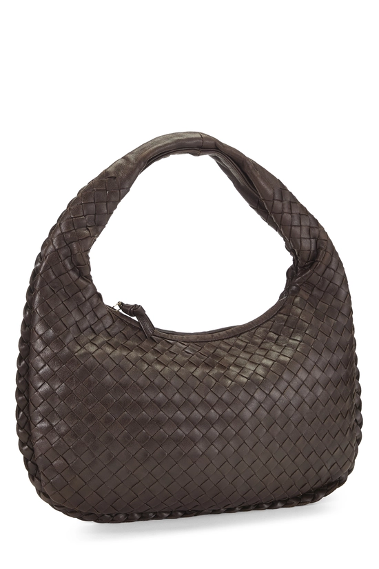 Brown Intrecciato Veneta Hobo Small, , large image number 1