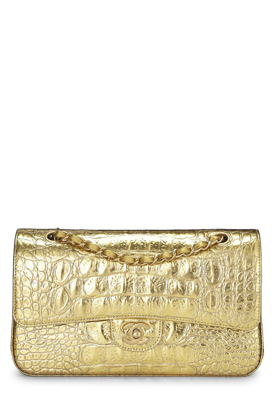 Chanel Gold Embossed Classic Double Flap Small Q6B0103MD1000 | WGACA