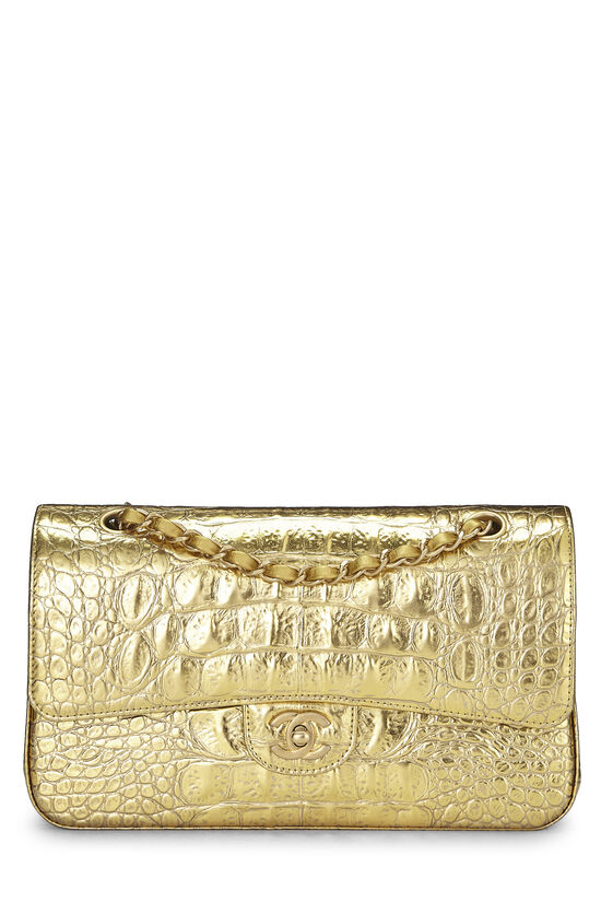 Gold Embossed Classic Double Flap Small, , large image number 0