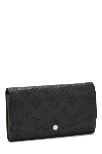 Black Monogram Mahina Leather Iris Wallet, , large
