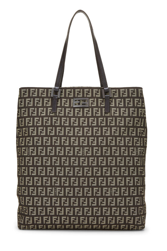 Brown Zucca Canvas Selleria Vertical Tote Small, , large image number 1