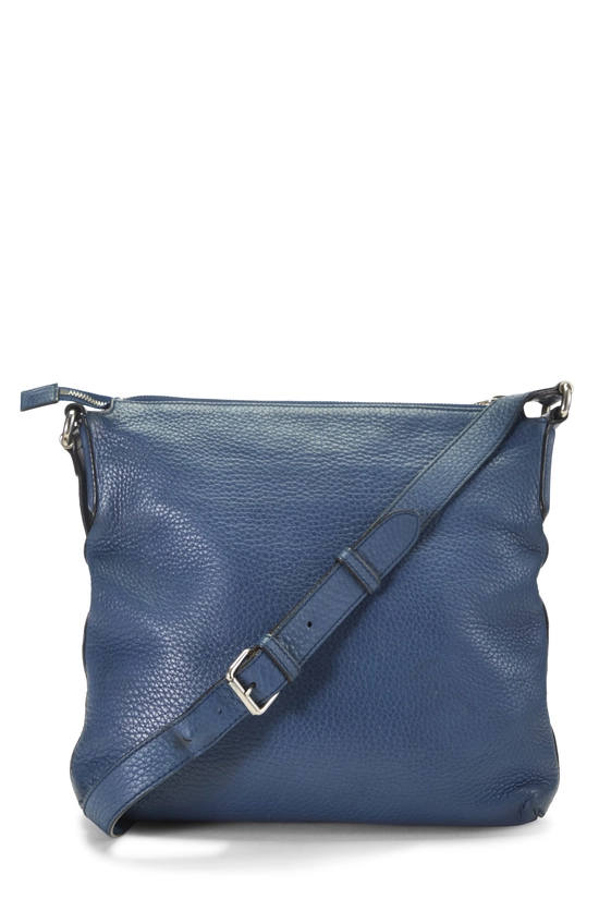 Blue Leather Soho Flap Messenger, , large image number 3