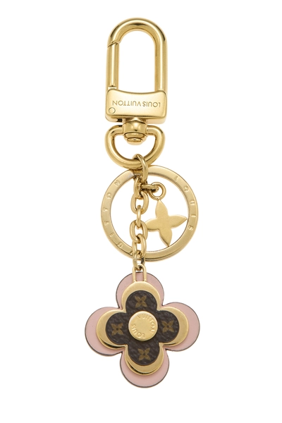 Gold & Multicolor Blooming Flowers Bag Charm BB