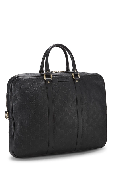 Gucci Black Guccissima Briefcase — photo 2