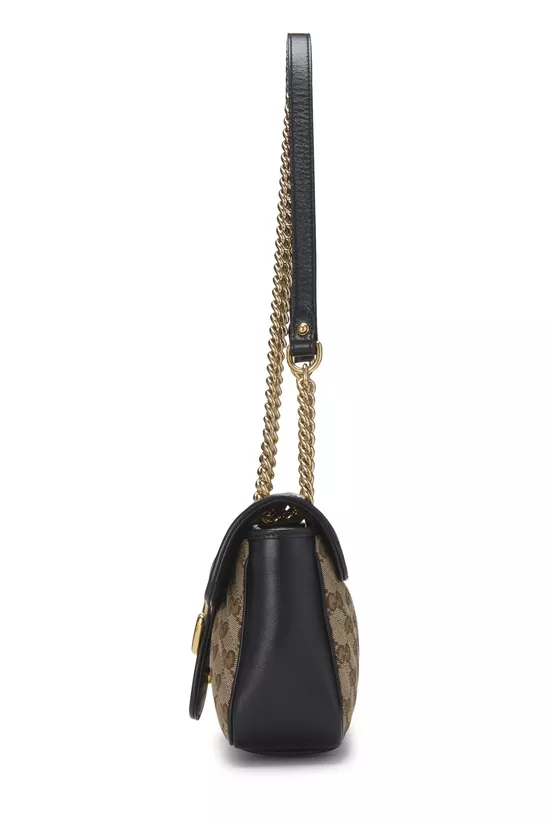 Black Original GG Canvas Marmont Shoulder Bag Small, , large image number 2