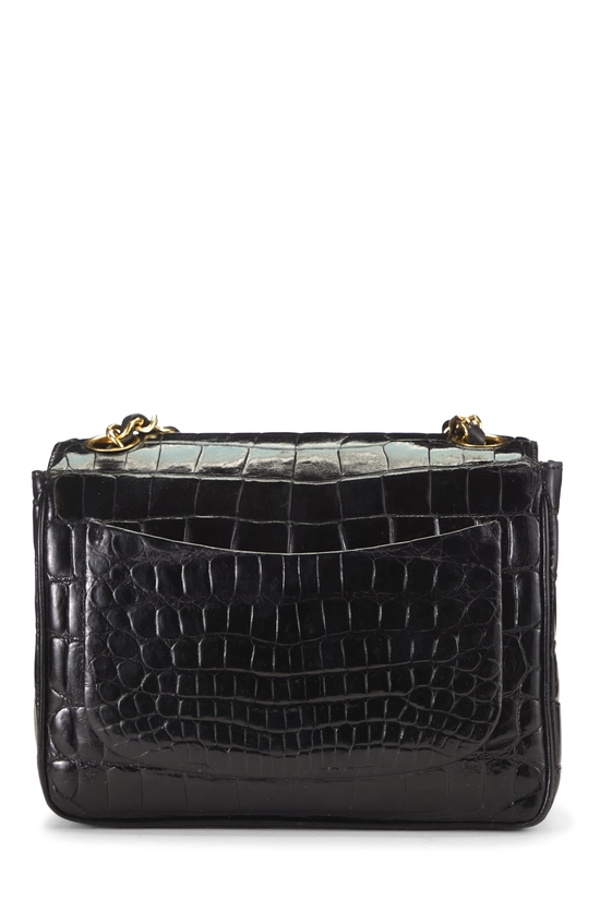 Black Crocodile Square Flap Mini, , large image number 3