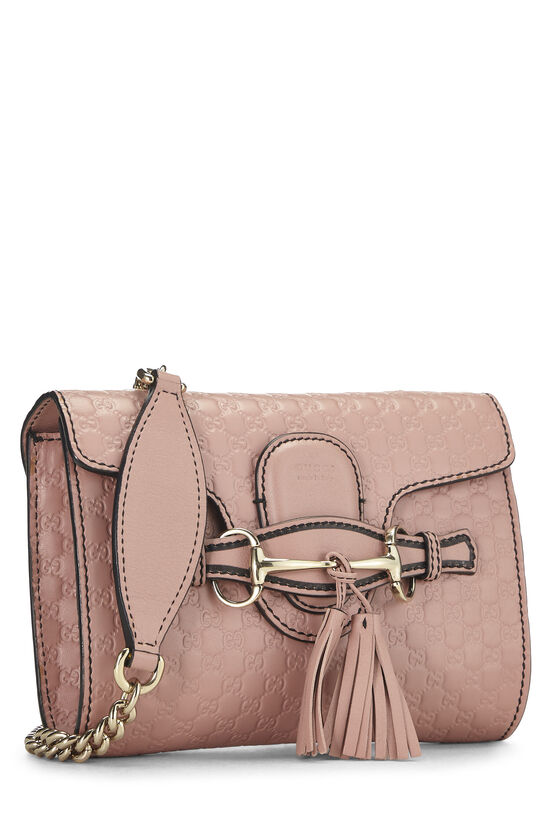 Pink Microguccissima Leather Emily Chain Crossbody Bag, , large image number 1