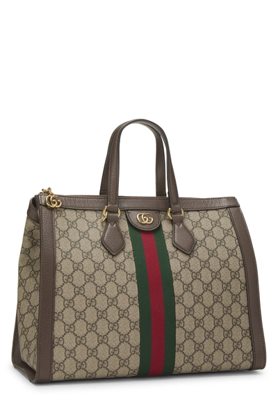 Gucci Brown GG Supreme Canvas Ophidia Tote Medium — photo 2