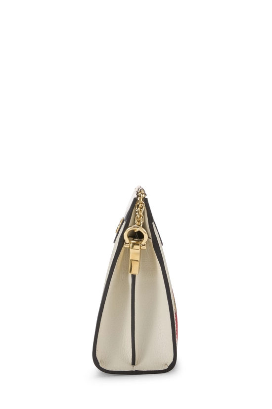 White GG Supreme Canvas Flora Ophidia Shoulder Bag Medium, , large image number 2