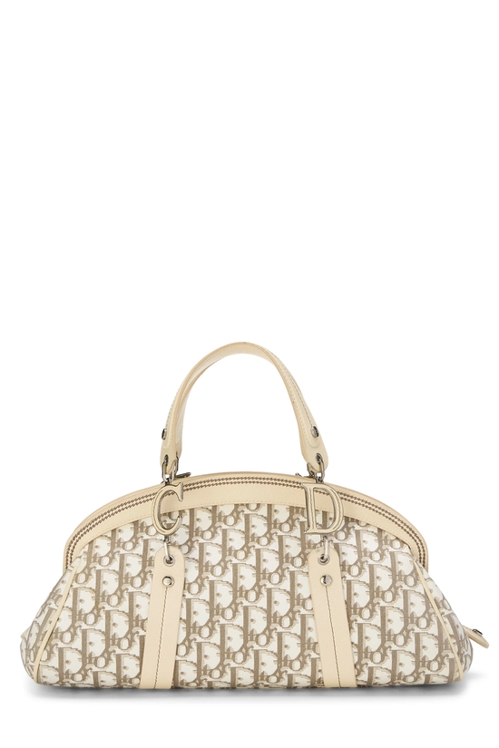 Biege Floral Embroidered Diorissimo Frame Bag Small, , large image number 3