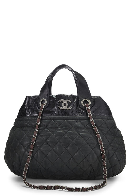 Black Quilted Calfskin In the Mix Tote Large, , large image number 0