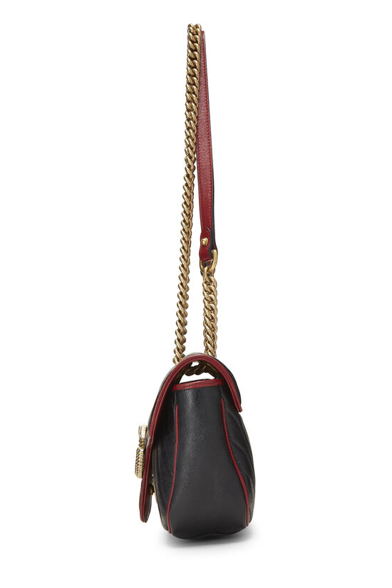 Black Leather Torchon Marmont Shoulder Bag Small, , large image number 2