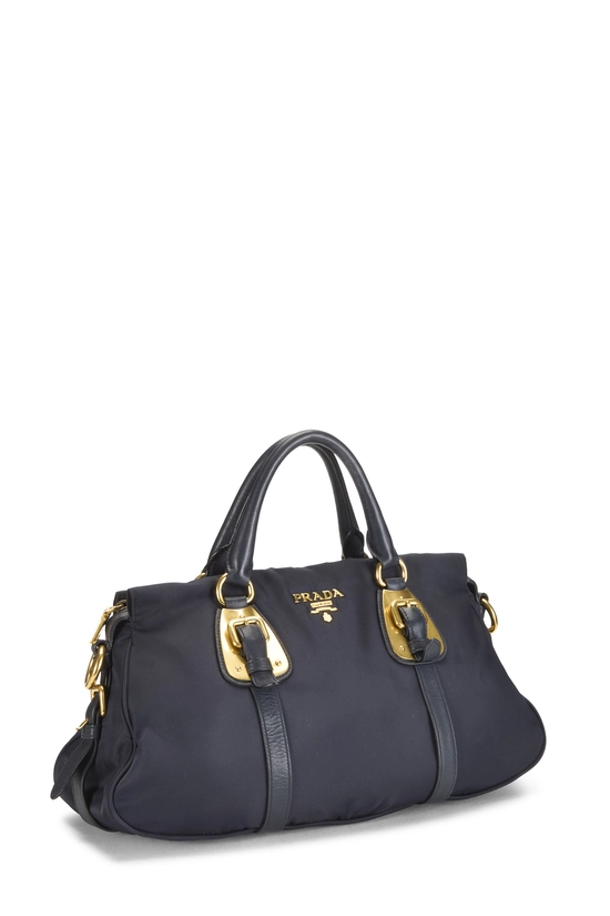 Navy Nylon Convertible Buckle Handbag, , large image number 1