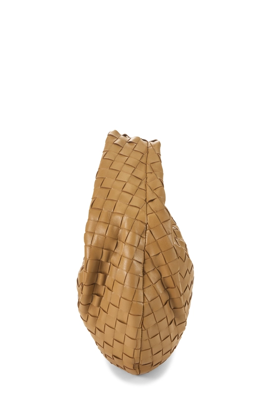 Brown Intrecciato Leather Teen Jodie, , large image number 2