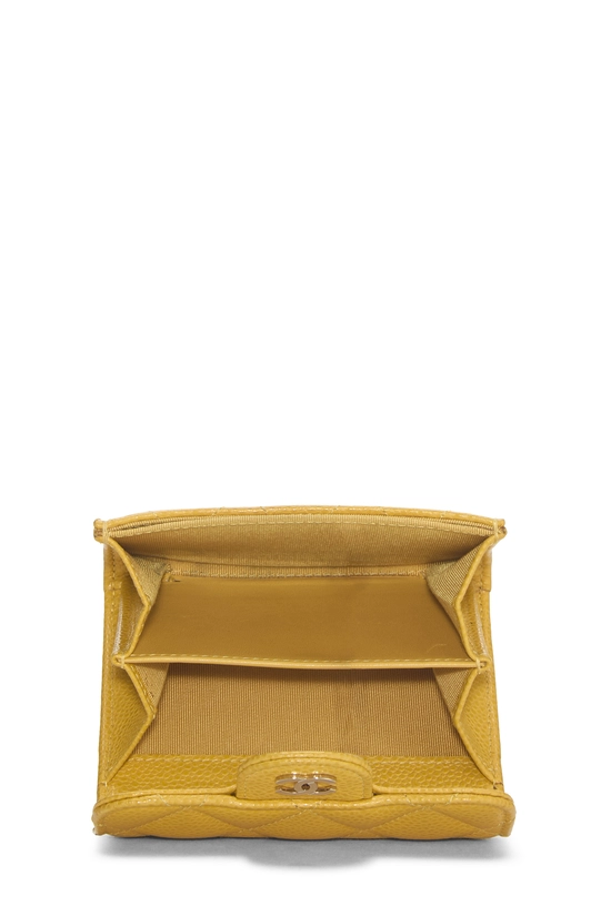 Yellow Caviar Classic Flap Card Holder, , large image number 3