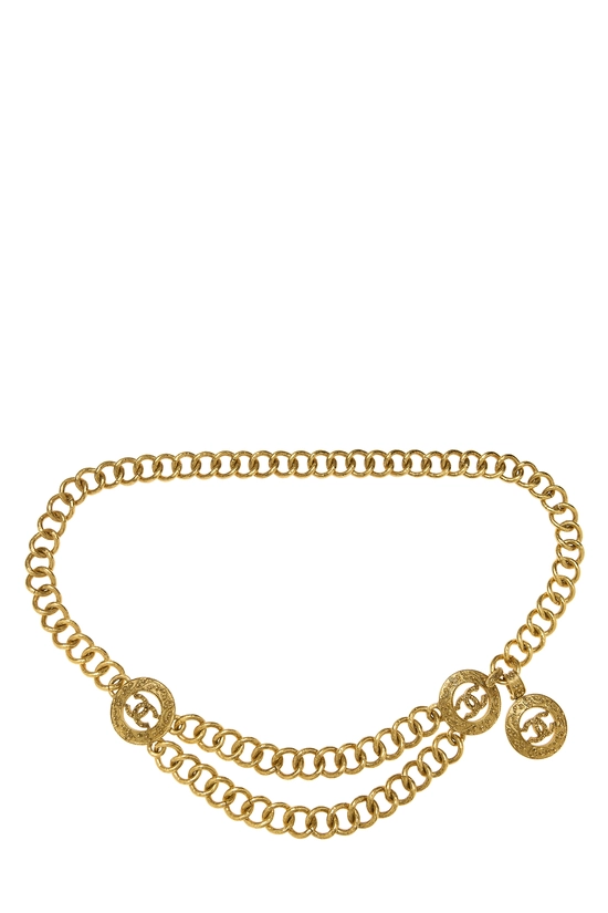 Gold 'CC' Chain Belt 2, , large image number 0