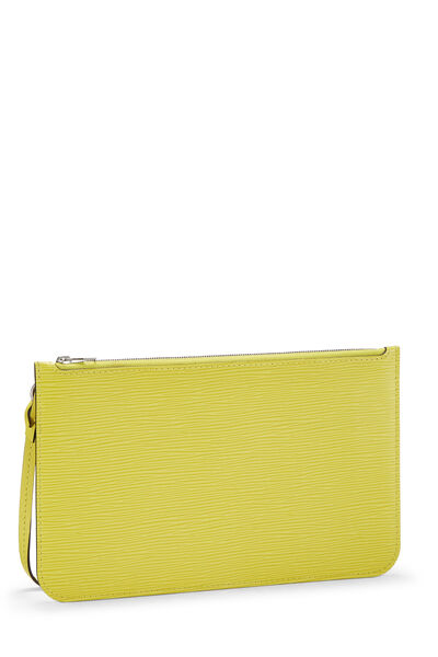 Yellow Epi Neverfull Pouch MM, , large