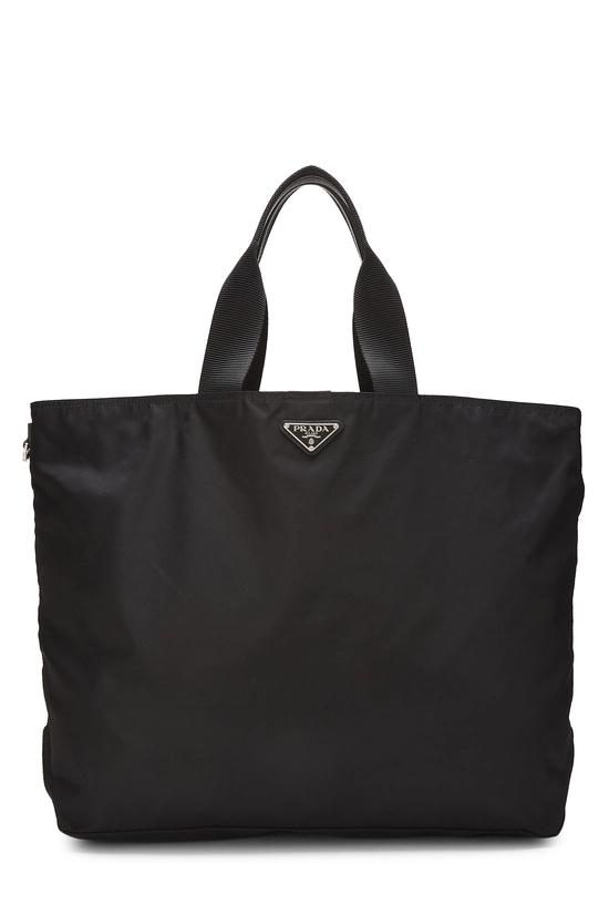 Black Nylon Convertible Handbag, , large image number 0