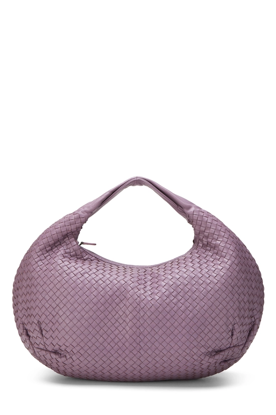 Purple Intrecciato Leather Belly Hobo Medium, , large image number 0