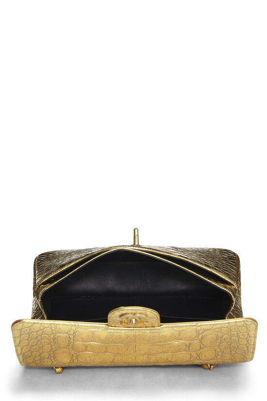 Chanel Gold Embossed Classic Double Flap Small Q6B0103MD1000 | WGACA