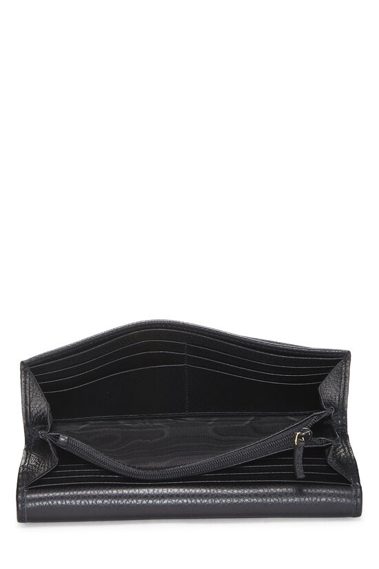 Black Leather GG Continental Wallet, , large image number 3
