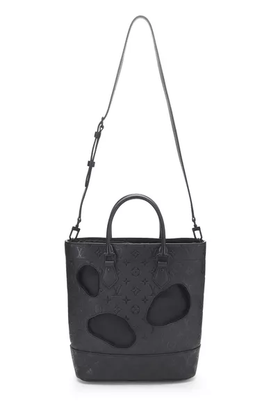 Louis Vuitton Comme des Garçons x Louis Vuitton Black Monogram Empreinte Bag with Holes PM — photo 2